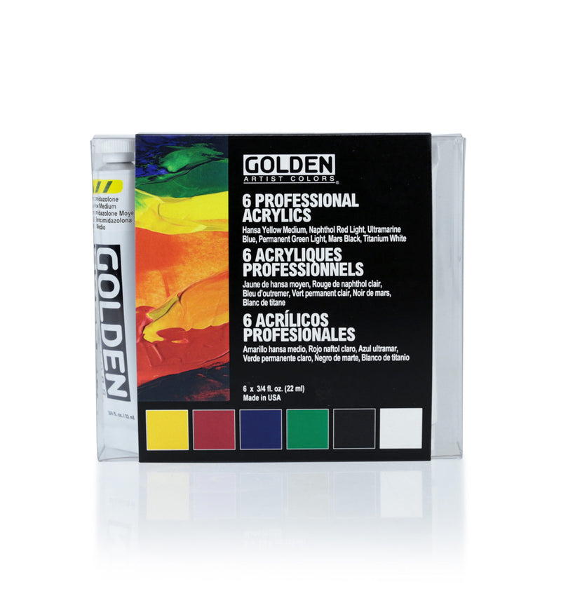 Golden  Acrylics HB Introductory set 6 x 22ml