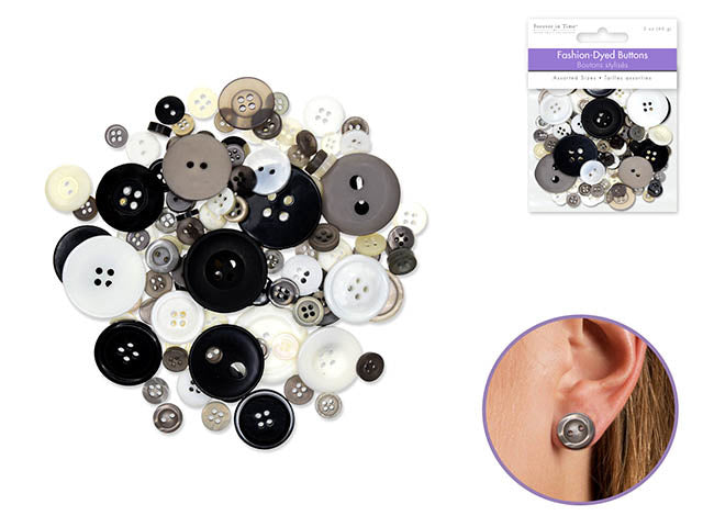 60g Fashion-Dyed Medley Buttons