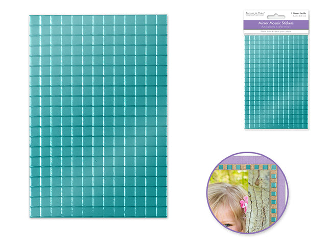Paper Craft Sticker: Mirror Mosaics 1/4" x 294 Tiles C) Turquoise