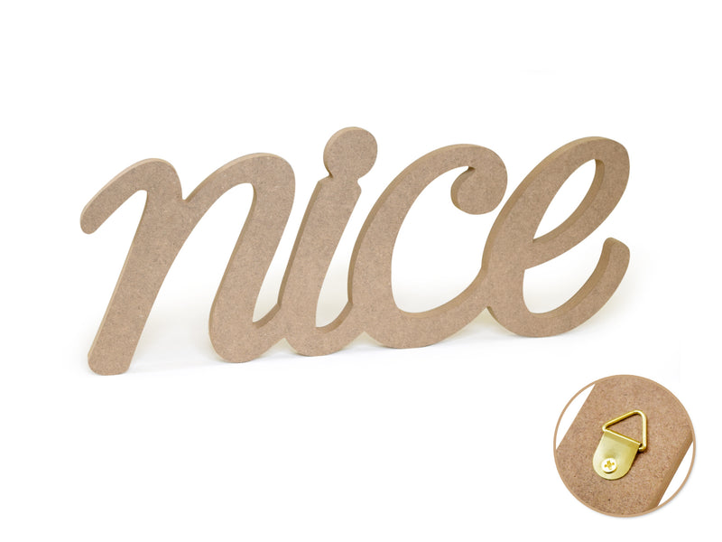 Wood Craft: 12" DIY Word Decor- MDF Standing M) Nice