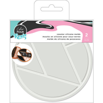Color Pour Resin Mold, Coasters (2 Piece)