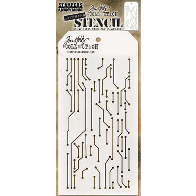 Tim Holtz Layering Stencil, Circuit