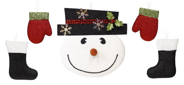 Glitter Snowman Decor Kit