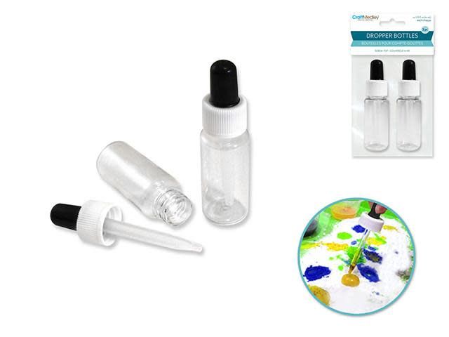 Plastic Bottles: 20ml Dropper Bottle 2/pk Screw-Top