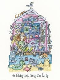 On Holiday With Crazy Cat Lady Pattern