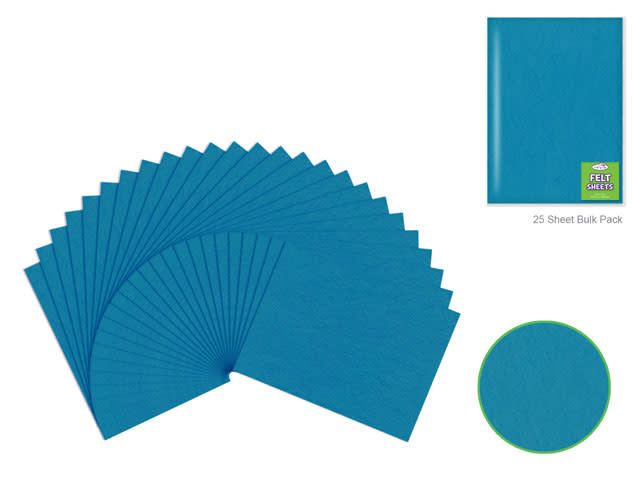 Felt Sheets: 9''x12'' Premium Bar-Coded -Teal Blue