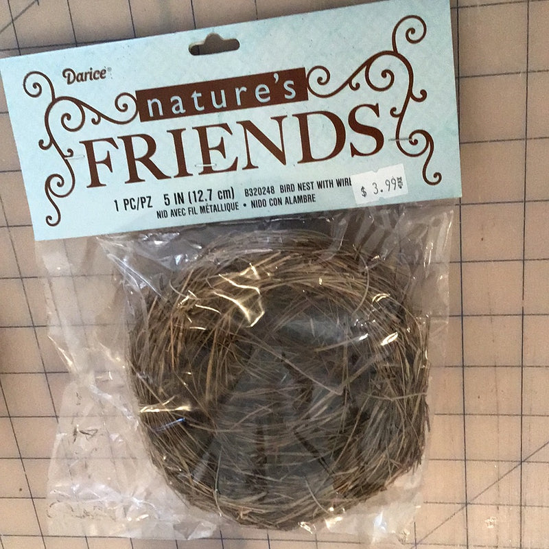 Bird Nest with Wire - 5 inches