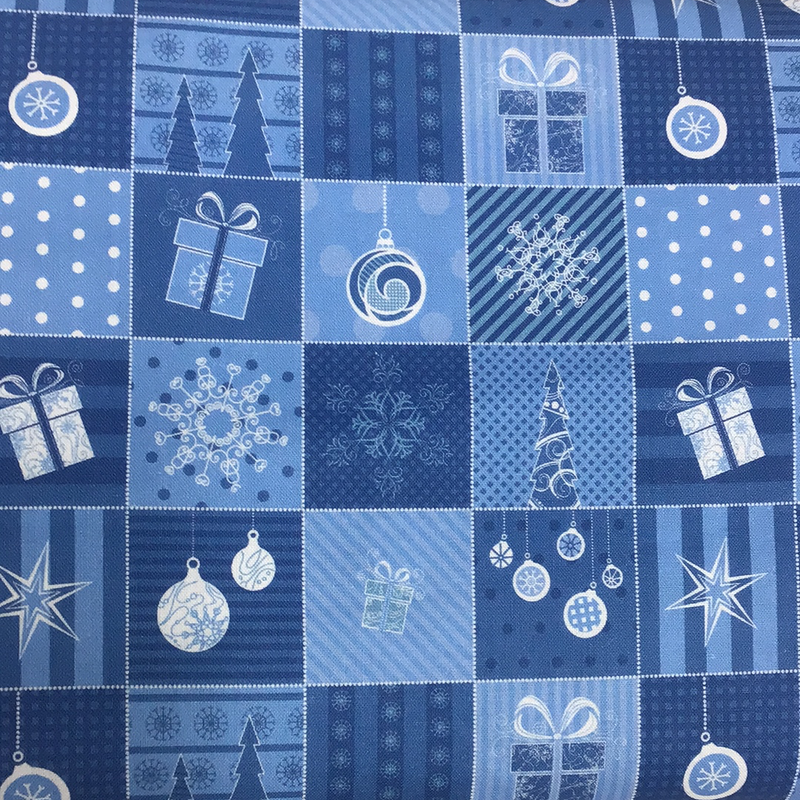 Christmas 100% Cotton 45” -  Christmas Gifts Winter Blues