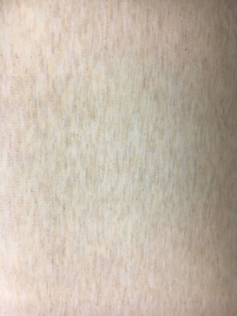 Bamboo Cotton Stretch French Terry - Heather Almond