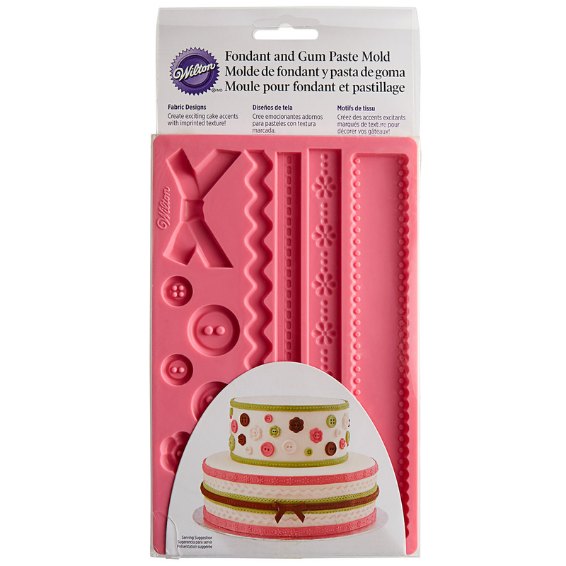 Fondant and Gum Paste Mold - Fabric Designs