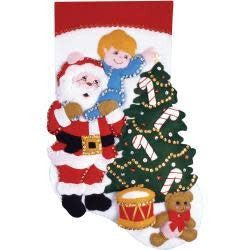 Reach For The Star Felt Stocking Applique Kit 16'' Long