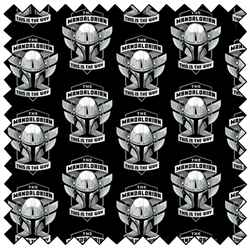 Mando Helmet Badge - BLACK -